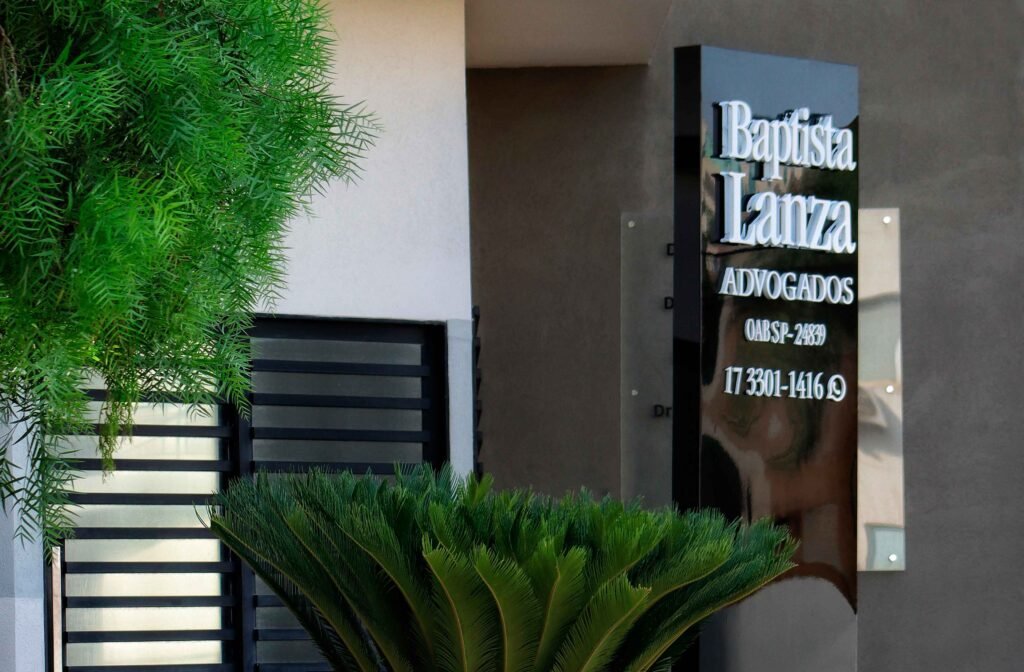Entrada do escritório Baptista e Lanza Advogados